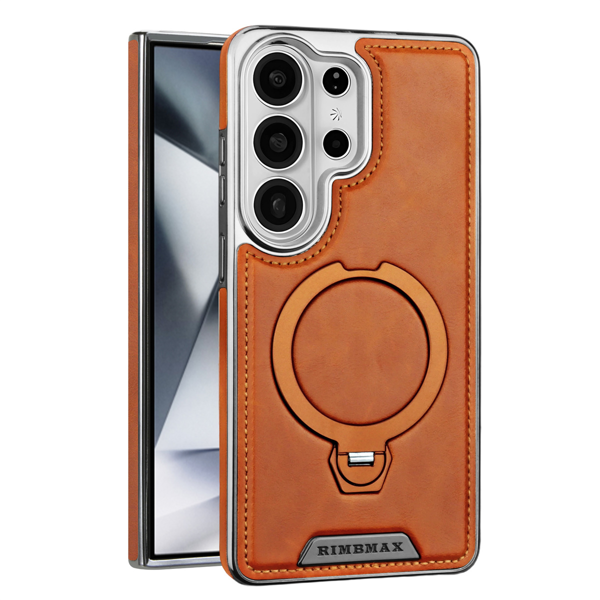 Phone Accessories Popsocket - غطاء هاتف من الجلد الصناعي لسامسونج