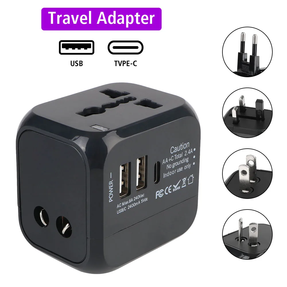 Phone Accessories Uk - شاحن سفر عالمي متعدد المنافذ -