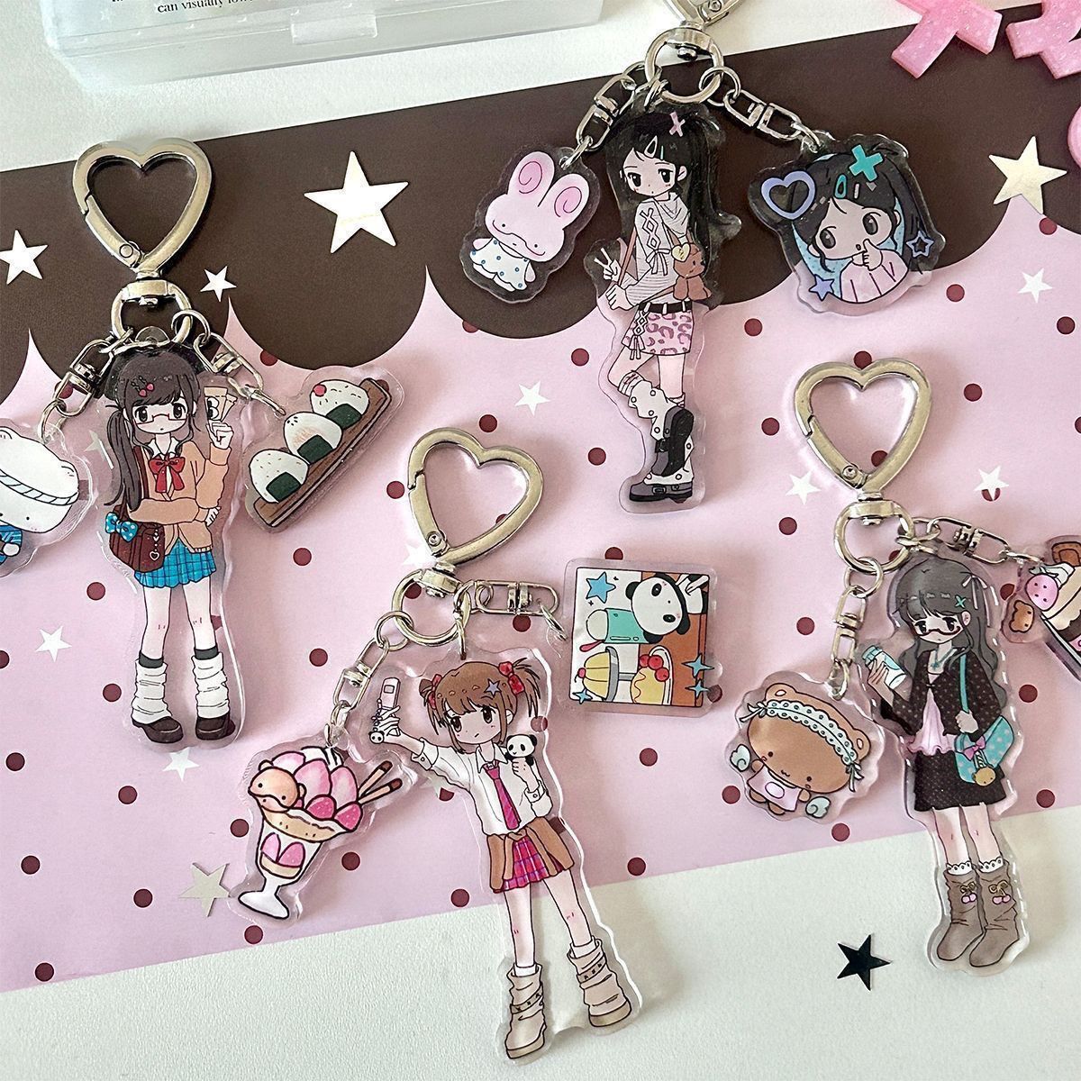 Phone Accessories Cute - إكسسوارات هاتف أكريليك بتصميم فتاة جذابة،