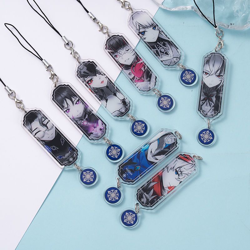 Phone Accessories Charms - 8 قطع سلسلة مفاتيح أنمي جينشين