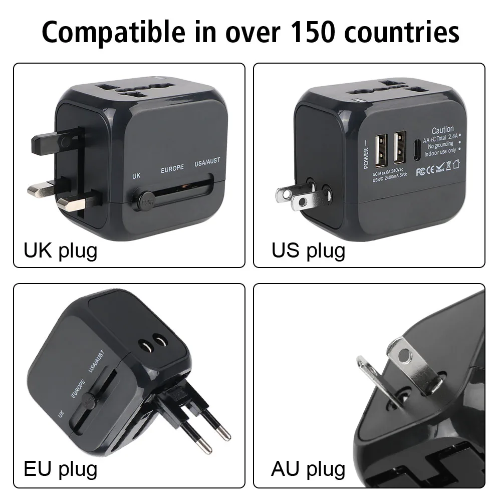 شاحن سفر عالمي متعدد المنافذ - - مراجعة Phone Accessories Uk وسعره