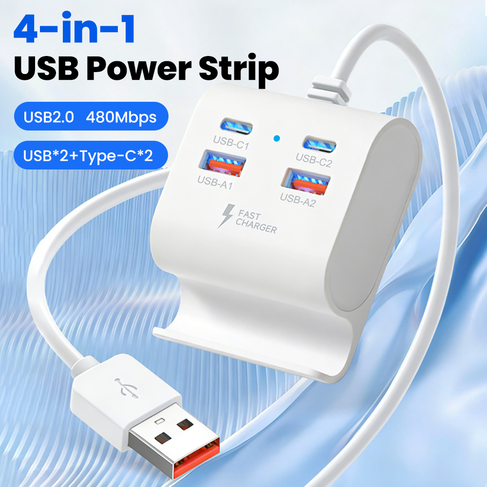 شريط طاقة USB 4 في 1 مع حامل U - مراجعة Phone Accessories Supplier وسعره