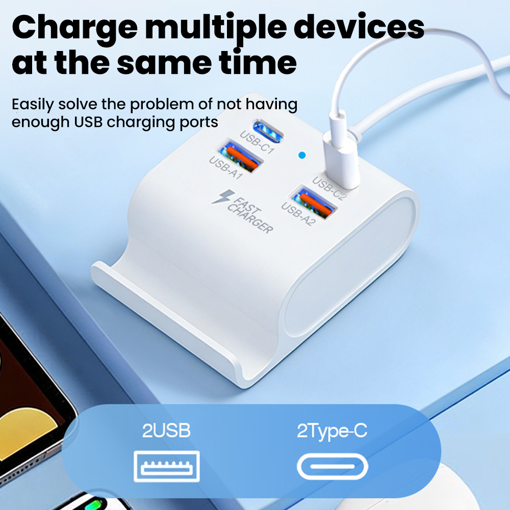 شريط طاقة USB 4 في 1 مع حامل U - مراجعة Phone Accessories Supplier وسعره
