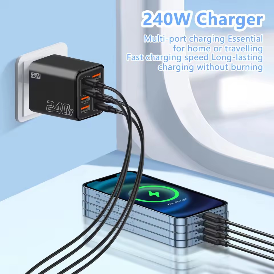 شاحن USB C بقوة 240 واط بتقنية - مراجعة Phone Accessories Supplier وسعره