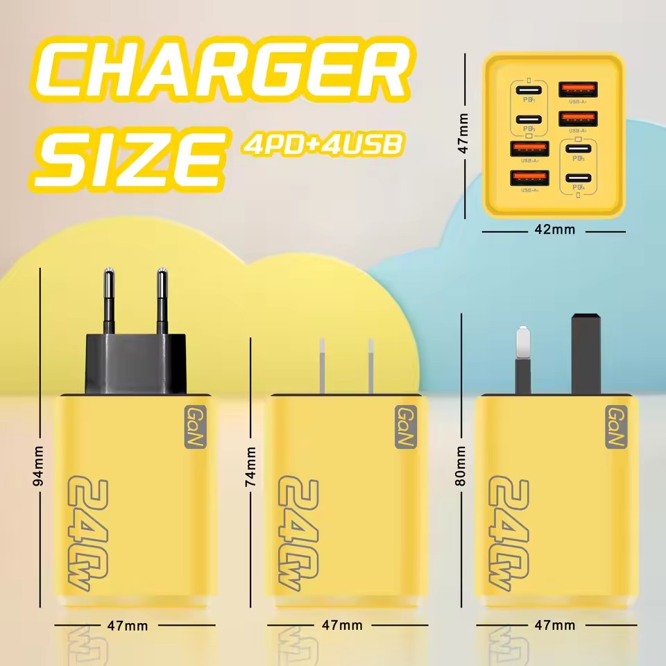 شاحن مكتبي 8 في 1 من نوع GaN U - مراجعة Phone Accessories Supplier وسعره