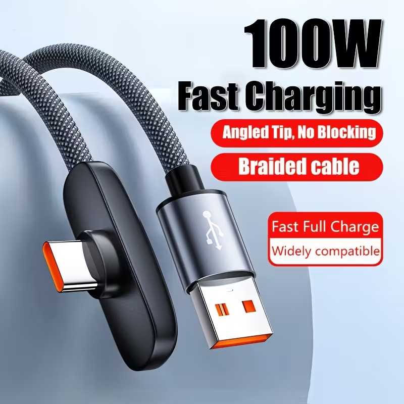 كابل شحن سريع 100 واط بزاوية 9 - مراجعة Phone Accessories Supplier وسعره